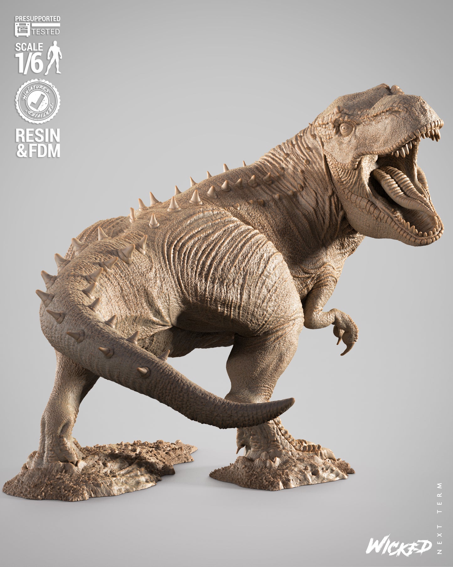 Lara Croft (T-Rex) Sculpt - 1:6 and 1:12 scale 3d Printed Model Kit