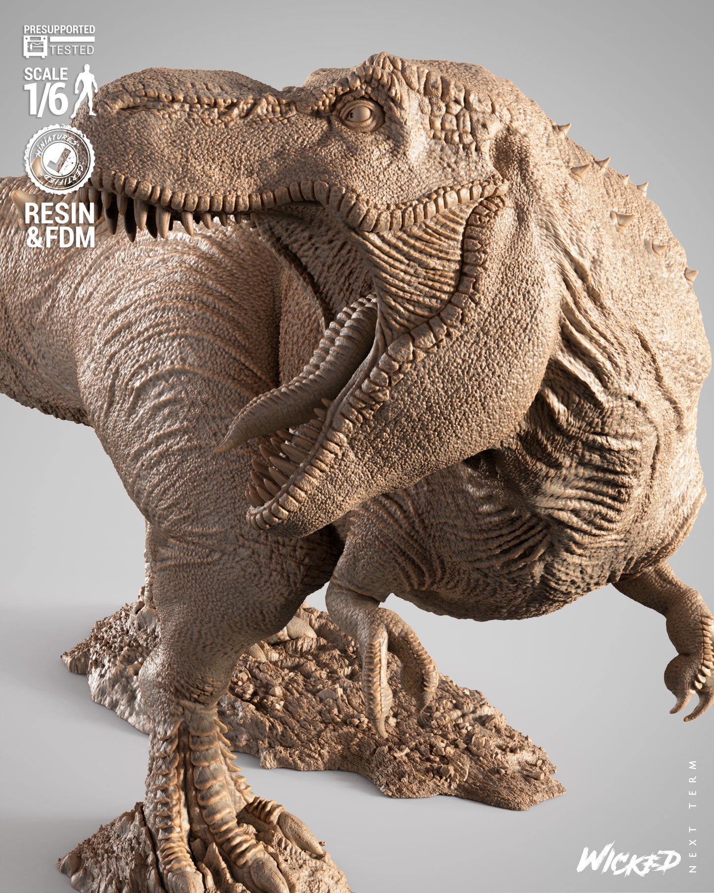 Lara Croft (T-Rex) Sculpt - 1:6 and 1:12 scale 3d Printed Model Kit
