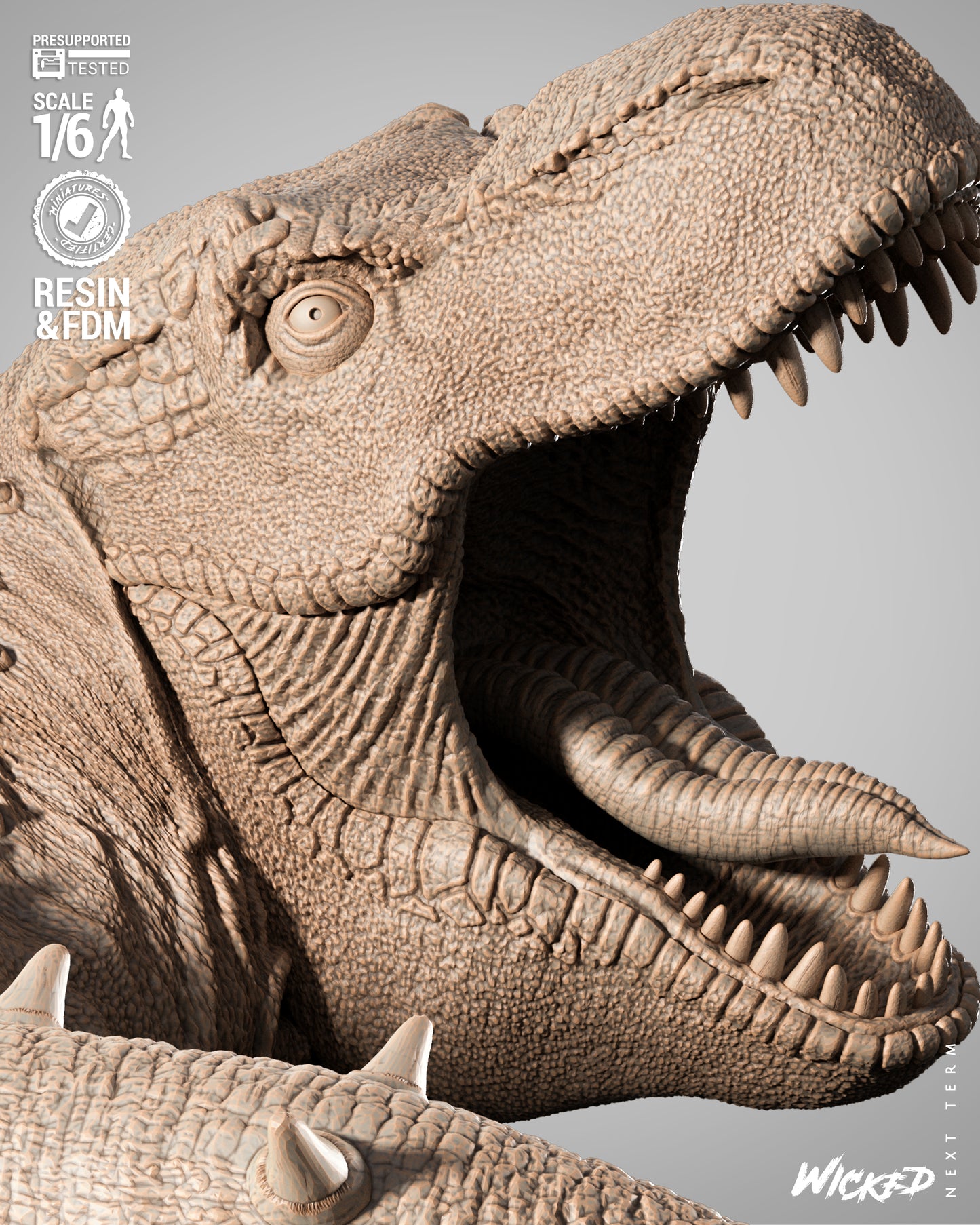 Lara Croft (T-Rex) Sculpt - 1:6 and 1:12 scale 3d Printed Model Kit