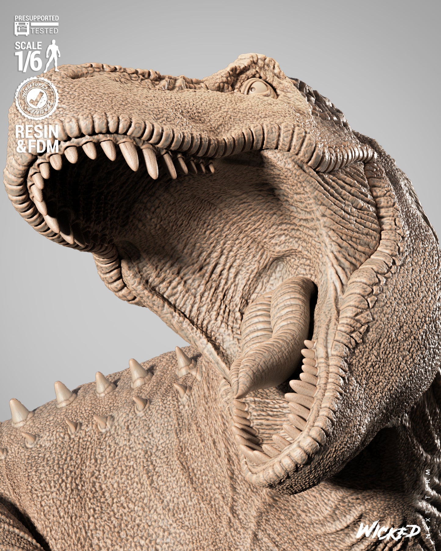 Lara Croft (T-Rex) Sculpt - 1:6 and 1:12 scale 3d Printed Model Kit