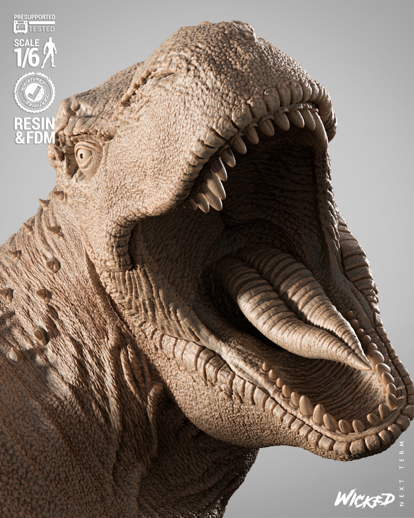 Lara Croft (T-Rex) Sculpt - 1:6 and 1:12 scale 3d Printed Model Kit