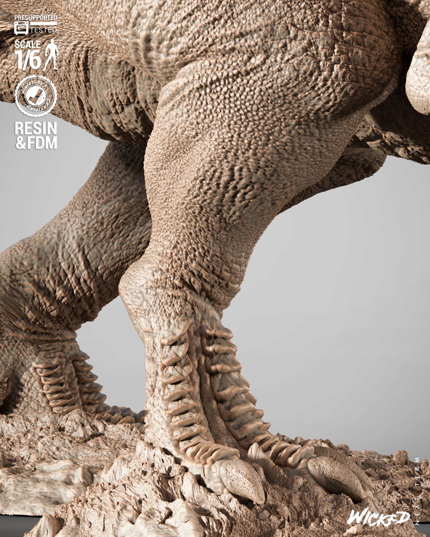 Lara Croft (T-Rex) Sculpt - 1:6 and 1:12 scale 3d Printed Model Kit