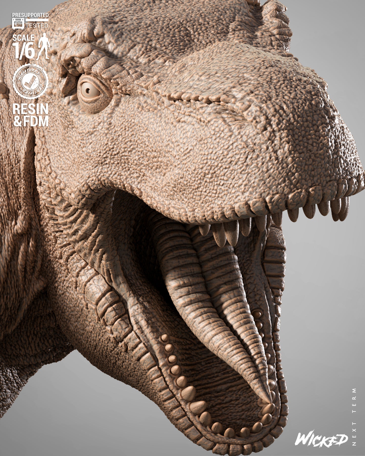 Lara Croft (T-Rex) Sculpt - 1:6 and 1:12 scale 3d Printed Model Kit