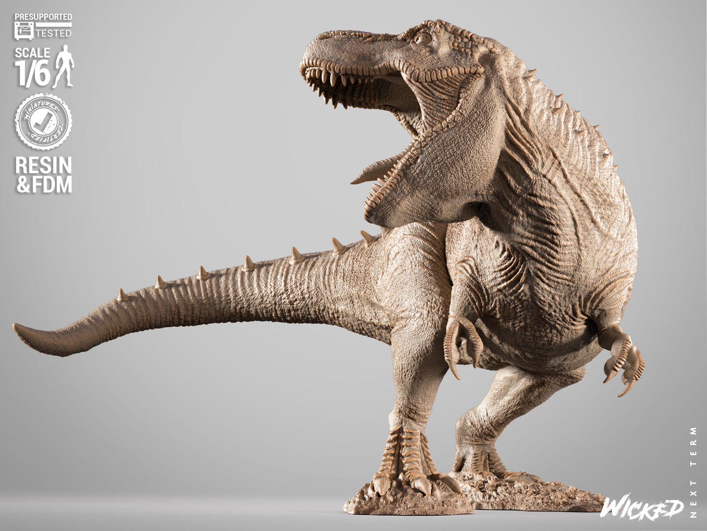 Lara Croft (T-Rex) Sculpt - 1:6 and 1:12 scale 3d Printed Model Kit