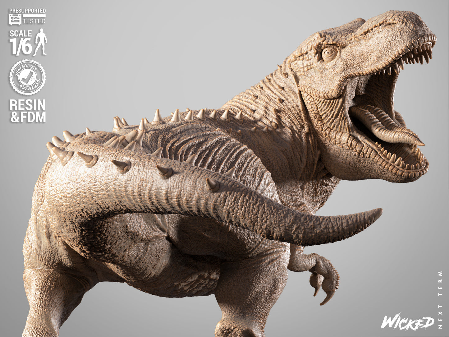 Lara Croft (T-Rex) Sculpt - 1:6 and 1:12 scale 3d Printed Model Kit