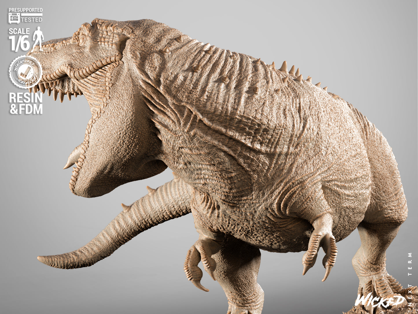 Lara Croft (T-Rex) Sculpt - 1:6 and 1:12 scale 3d Printed Model Kit