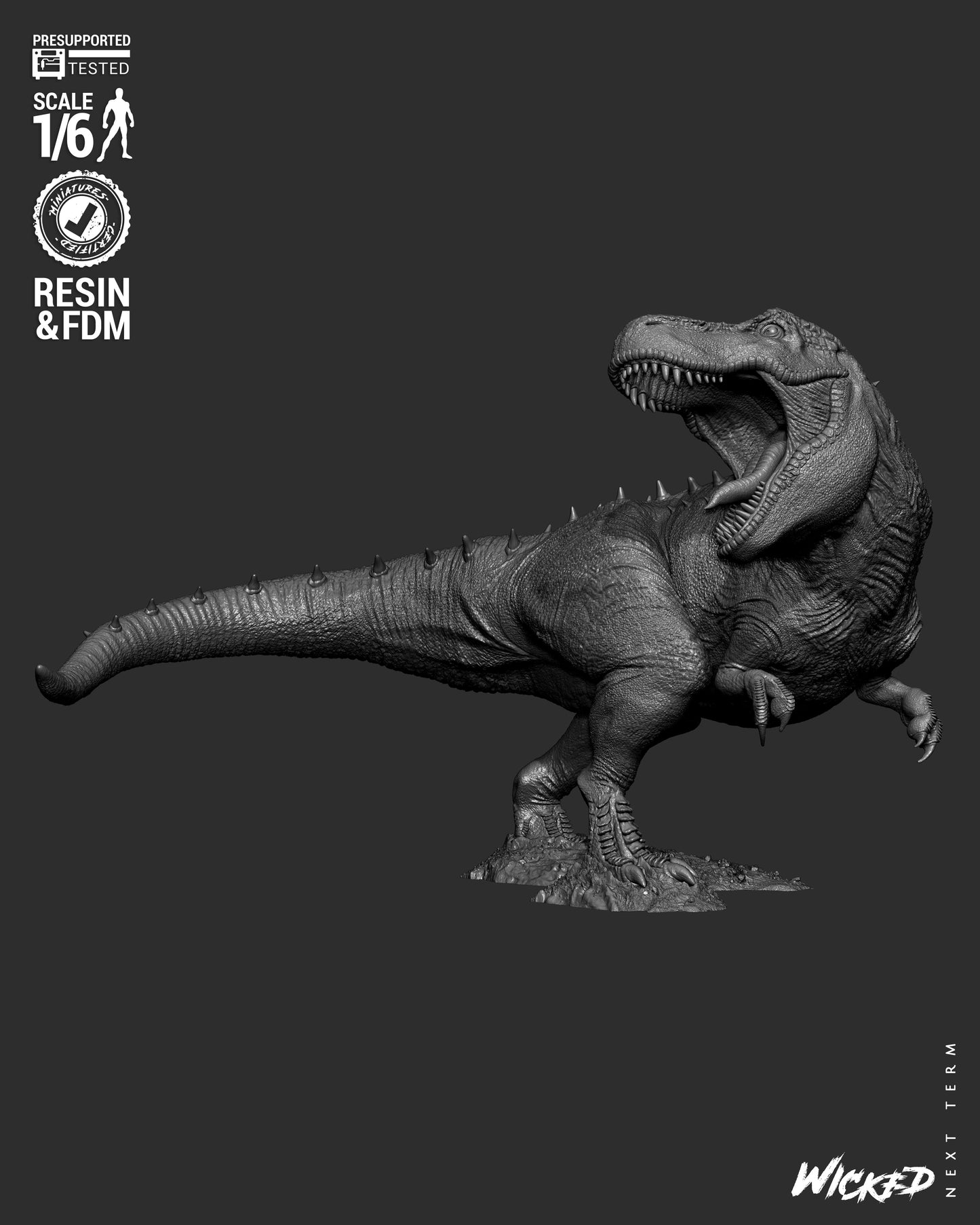 Lara Croft (T-Rex) Sculpt - 1:6 and 1:12 scale 3d Printed Model Kit