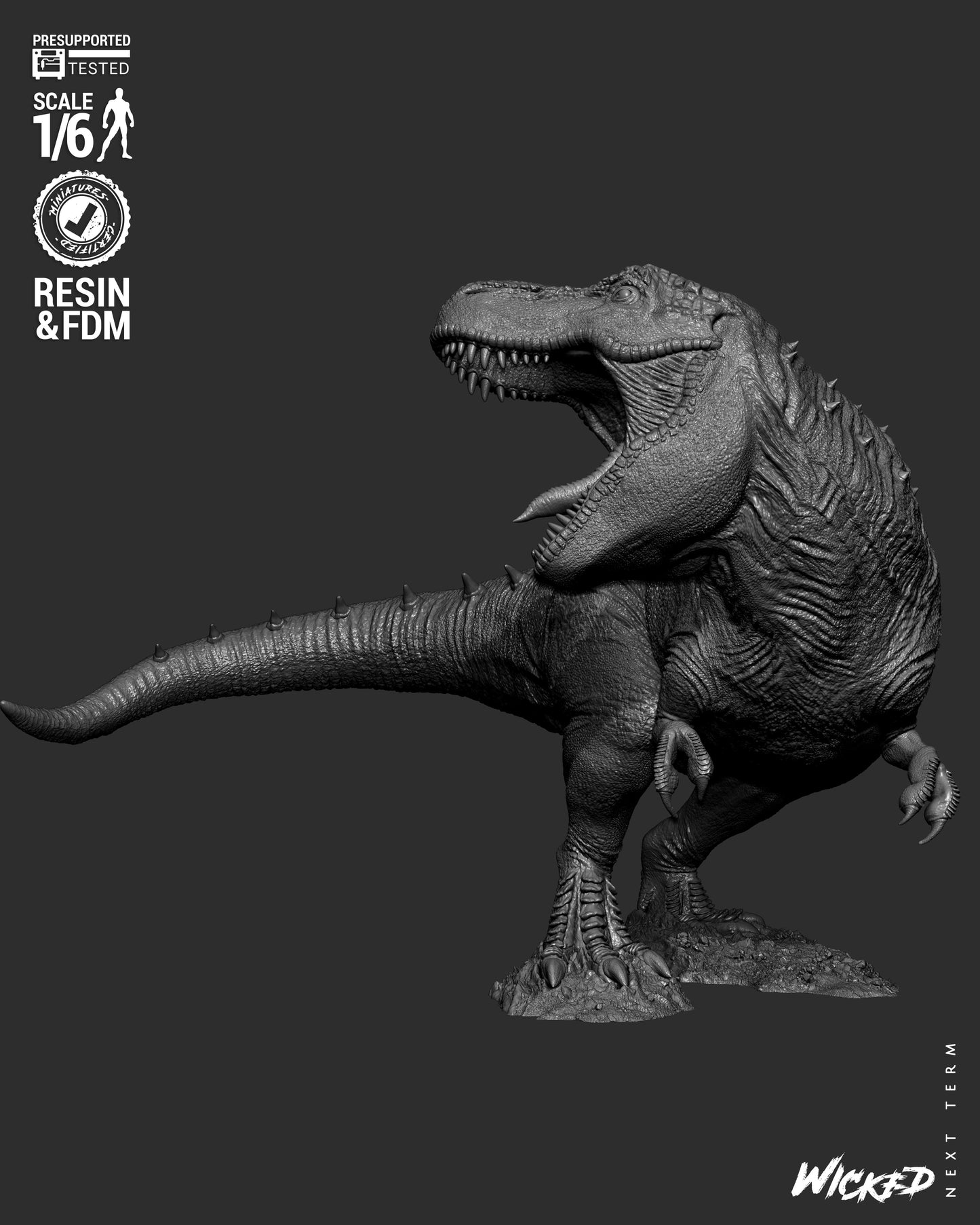 Lara Croft (T-Rex) Sculpt - 1:6 and 1:12 scale 3d Printed Model Kit