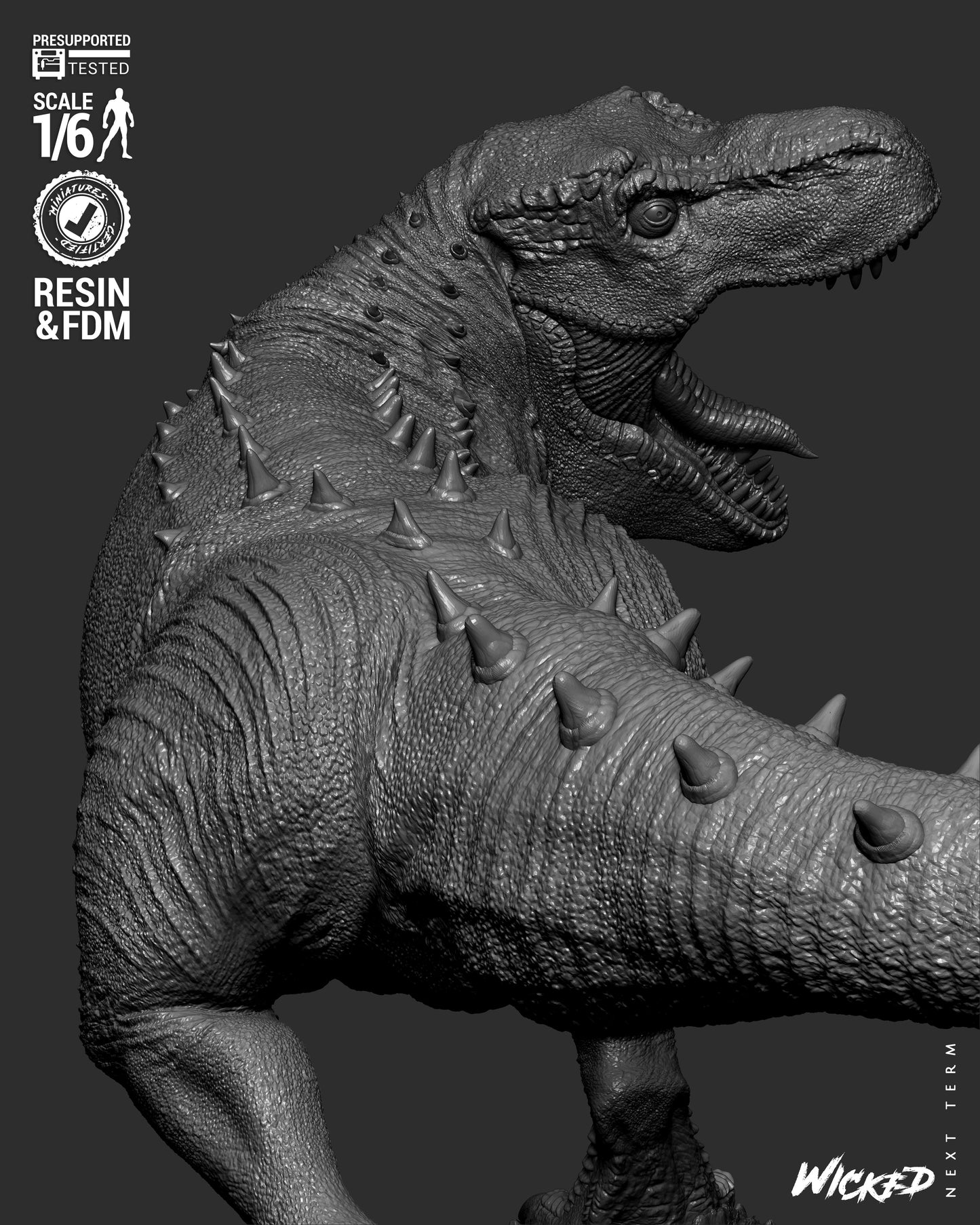 Lara Croft (T-Rex) Sculpt - 1:6 and 1:12 scale 3d Printed Model Kit
