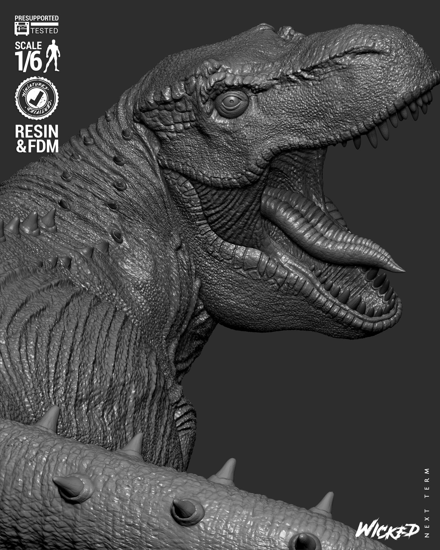 Lara Croft (T-Rex) Sculpt - 1:6 and 1:12 scale 3d Printed Model Kit