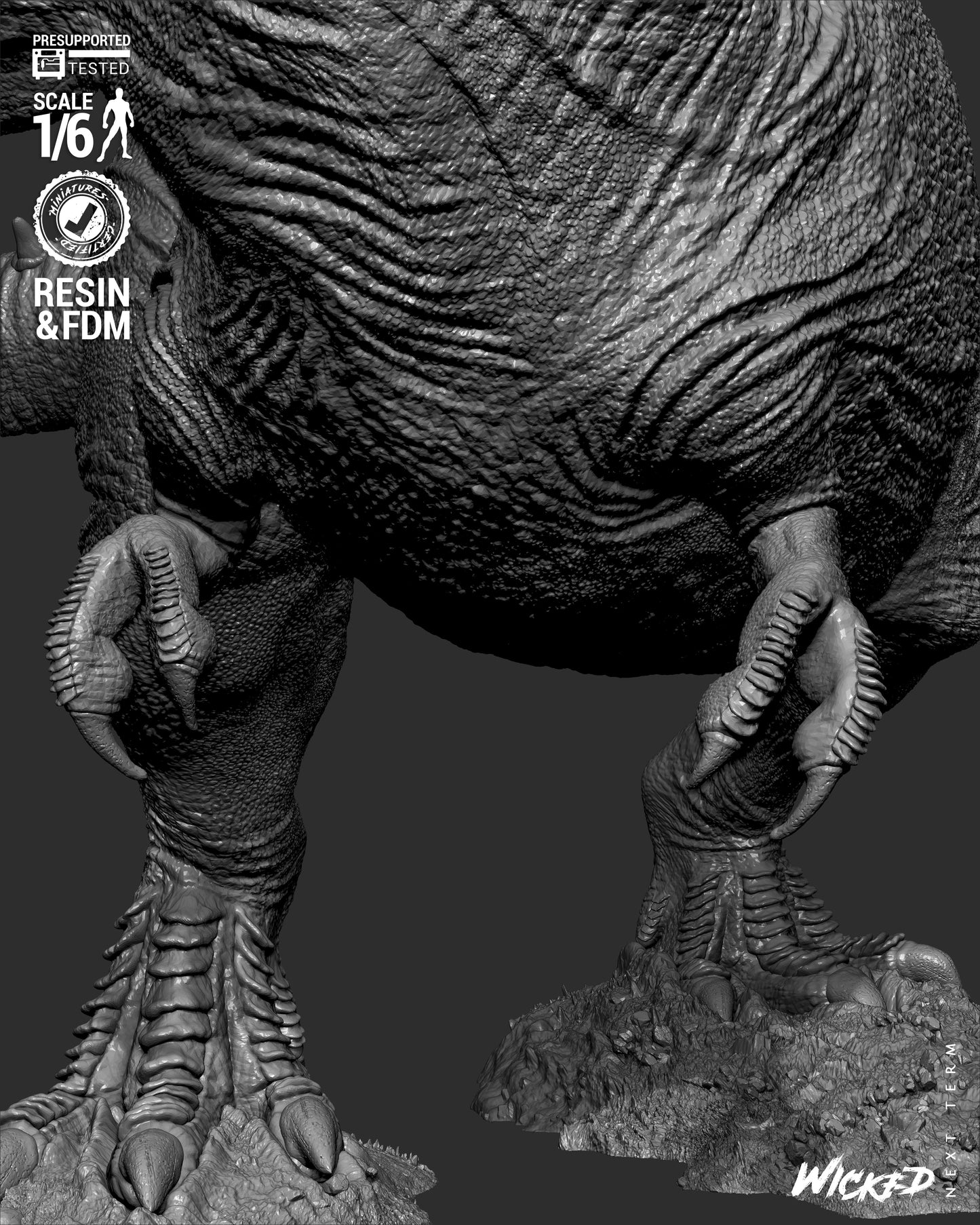 Lara Croft (T-Rex) Sculpt - 1:6 and 1:12 scale 3d Printed Model Kit