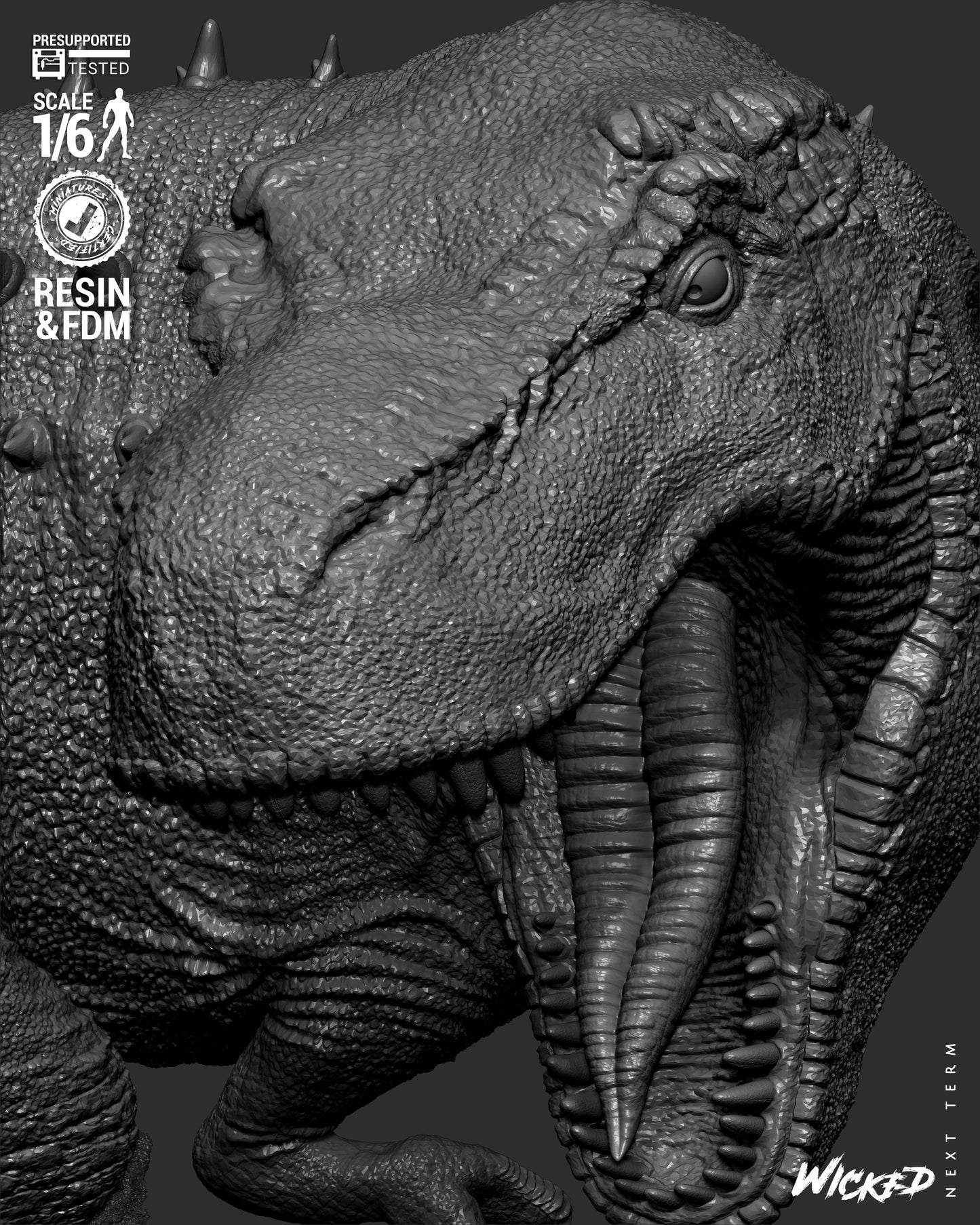 Lara Croft (T-Rex) Sculpt - 1:6 and 1:12 scale 3d Printed Model Kit