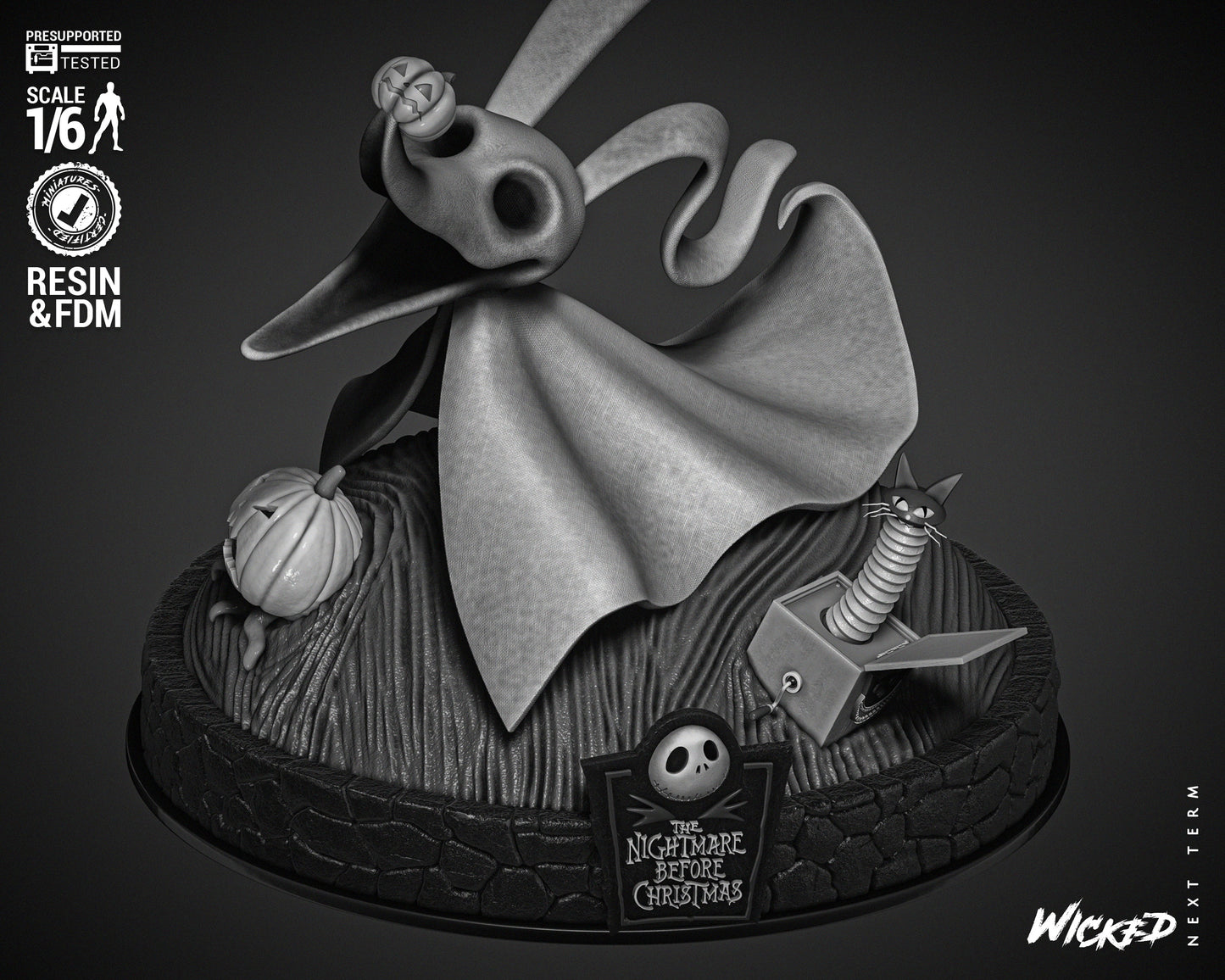 Zero - 3d Printed Statue - 6 / 12 scale model kit