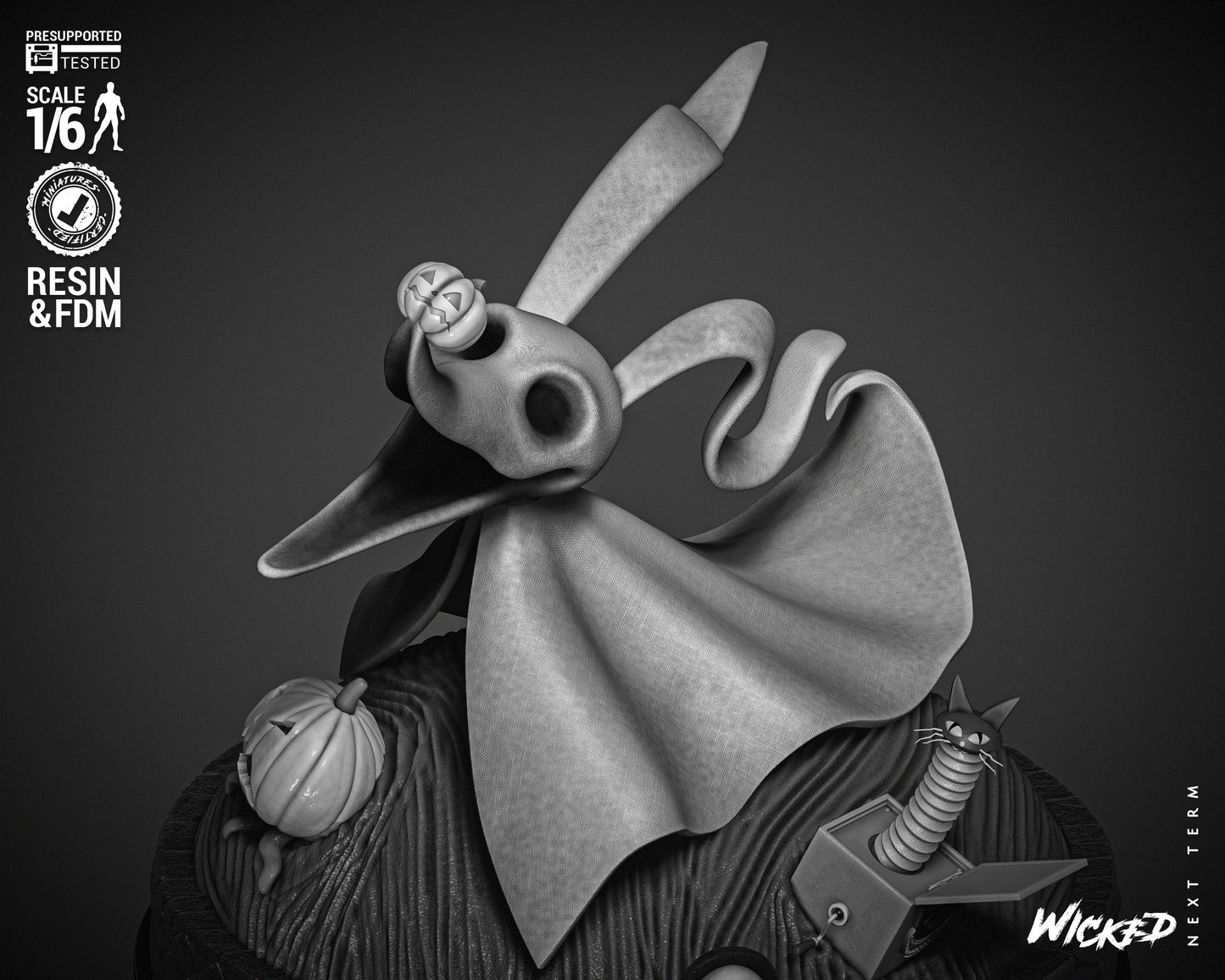 Zero - 3d Printed Statue - 6 / 12 scale model kit