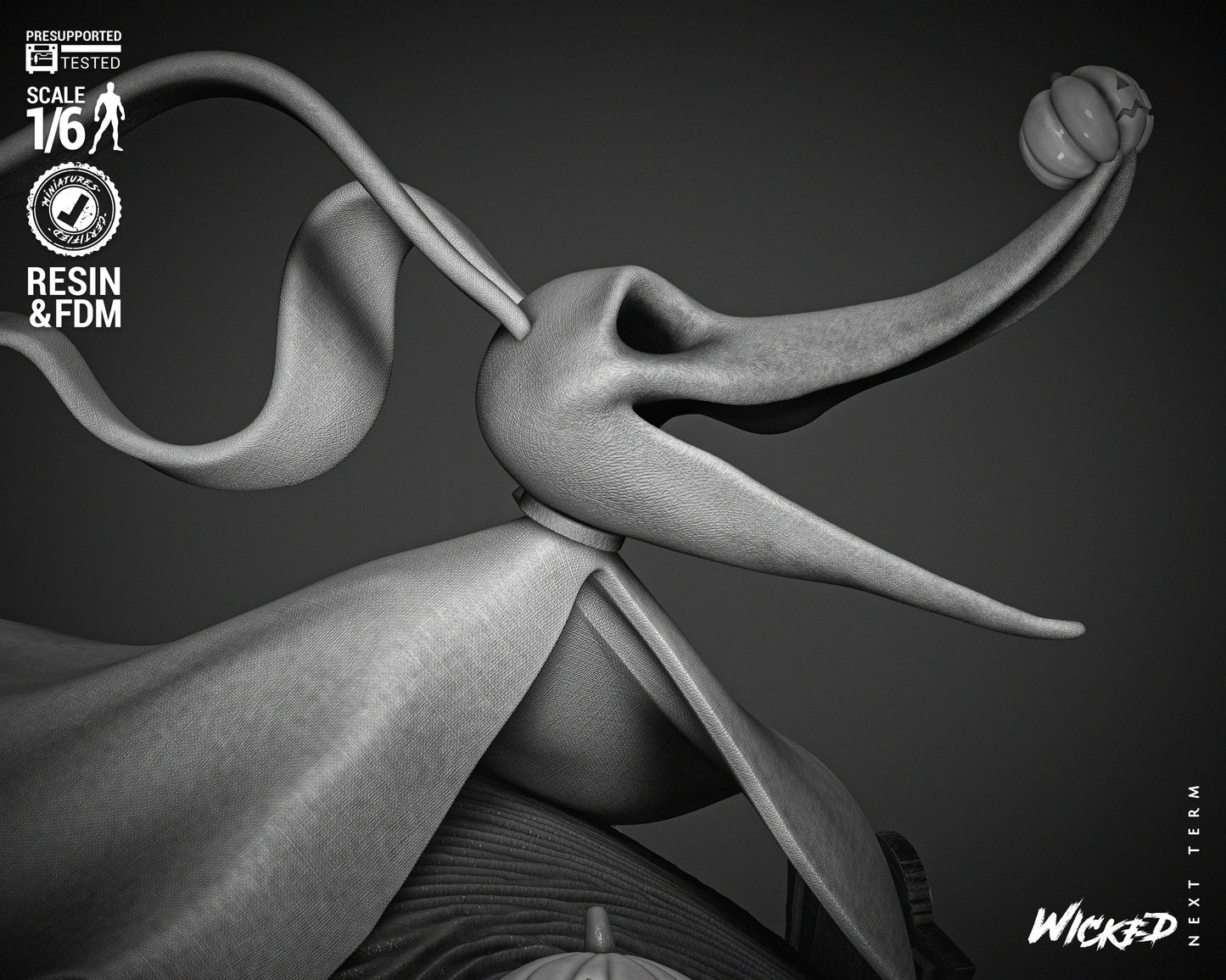 Zero - 3d Printed Statue - 6 / 12 scale model kit