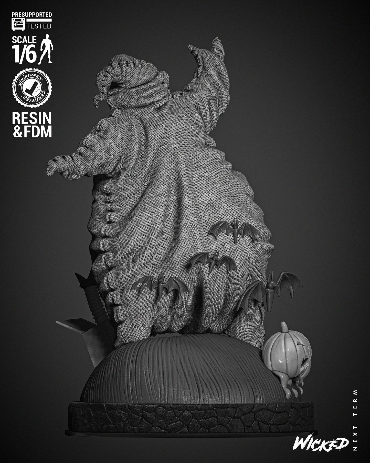 Oogie Boogie - 3d Printed Statue - 6 / 12 scale model kit