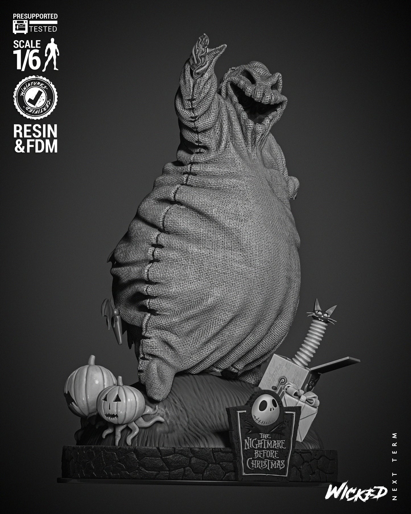 Oogie Boogie - 3d Printed Statue - 6 / 12 scale model kit