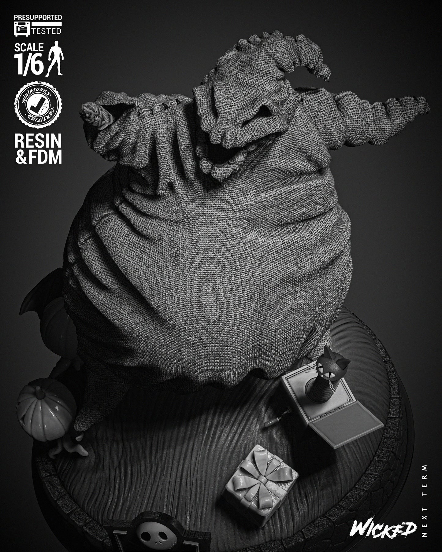 Oogie Boogie - 3d Printed Statue - 6 / 12 scale model kit
