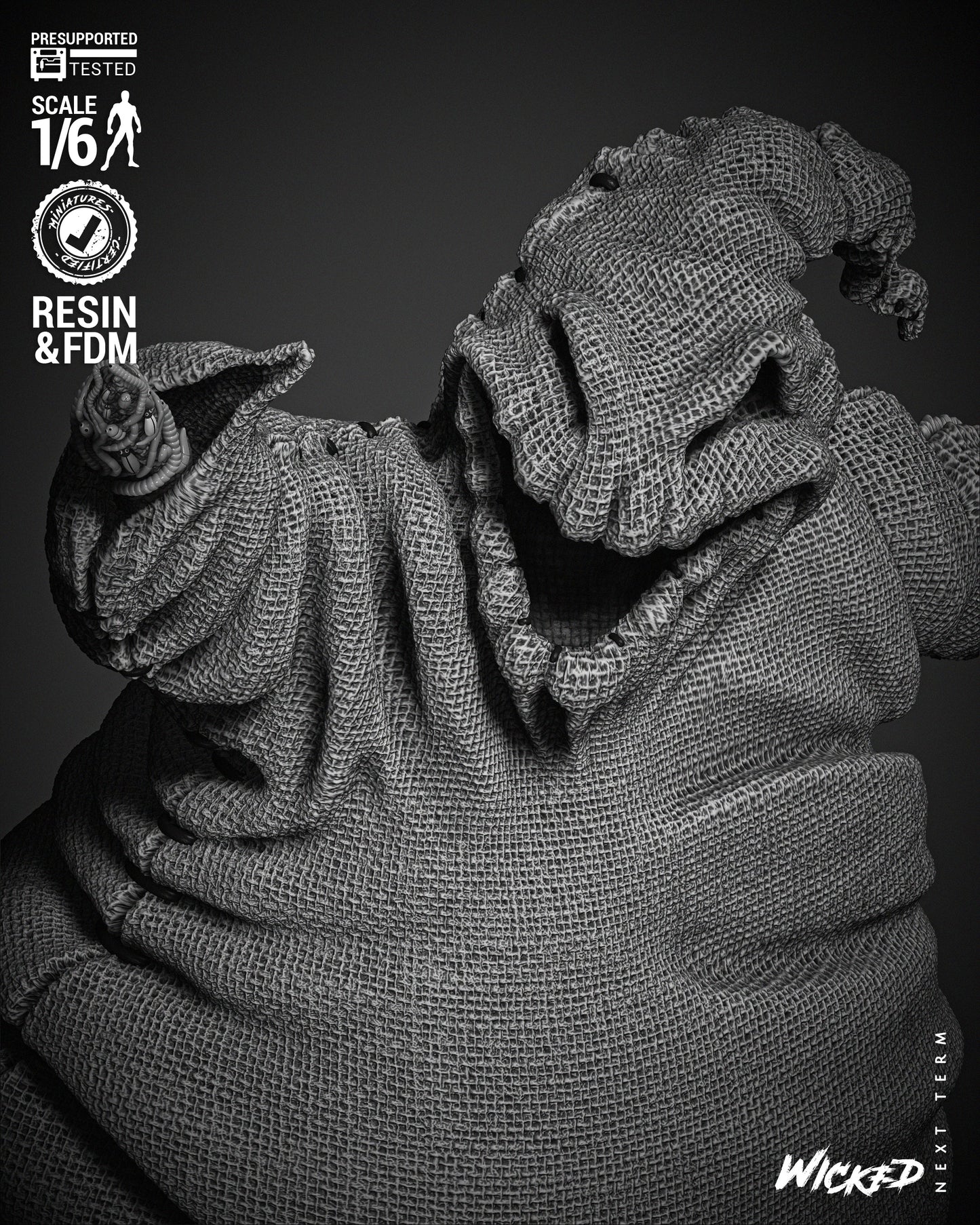 Oogie Boogie - 3d Printed Statue - 6 / 12 scale model kit