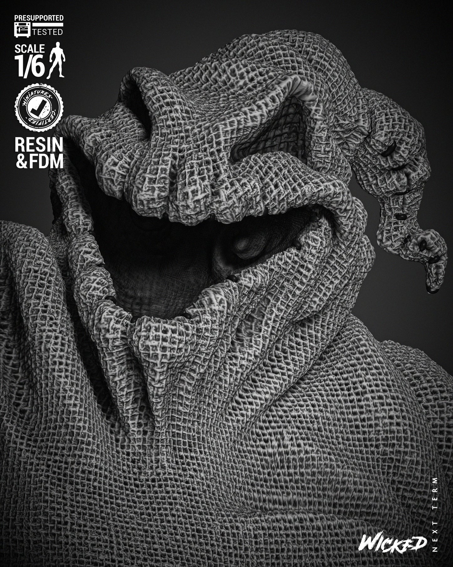 Oogie Boogie - 3d Printed Statue - 6 / 12 scale model kit
