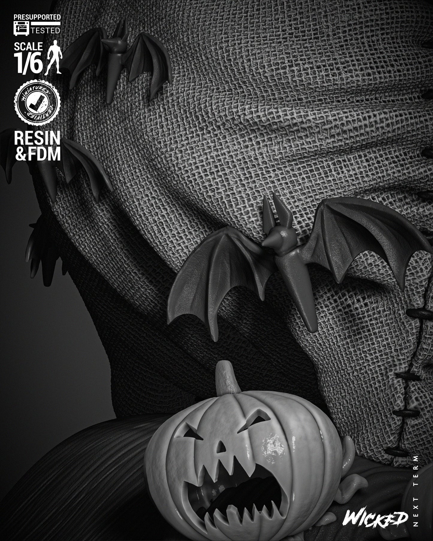 Oogie Boogie - 3d Printed Statue - 6 / 12 scale model kit