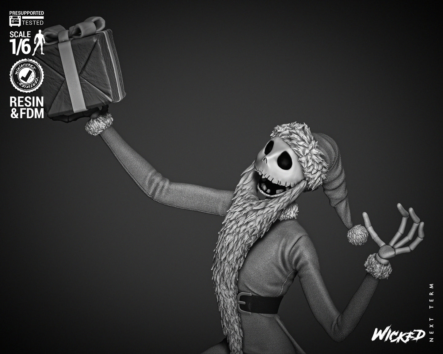Jack Skellington & Sally Diorama - Nightmare before Christmas - 3d Printed Statue