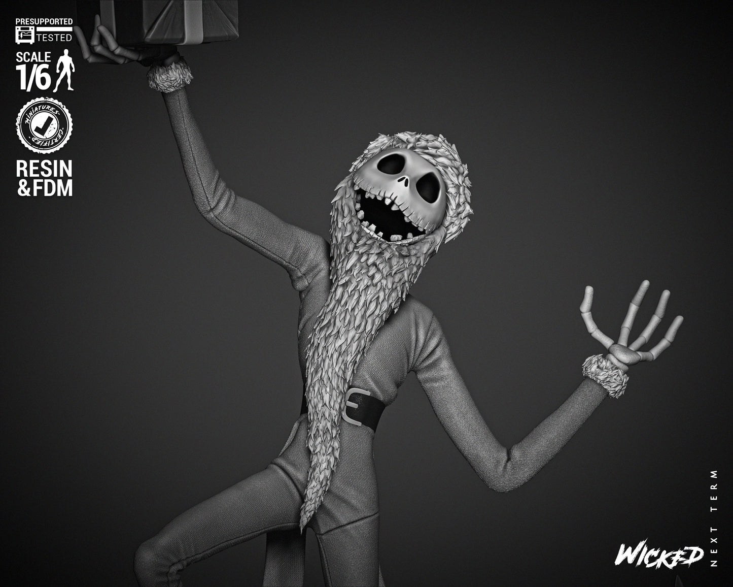 Jack Skellington & Sally Diorama - Nightmare before Christmas - 3d Printed Statue