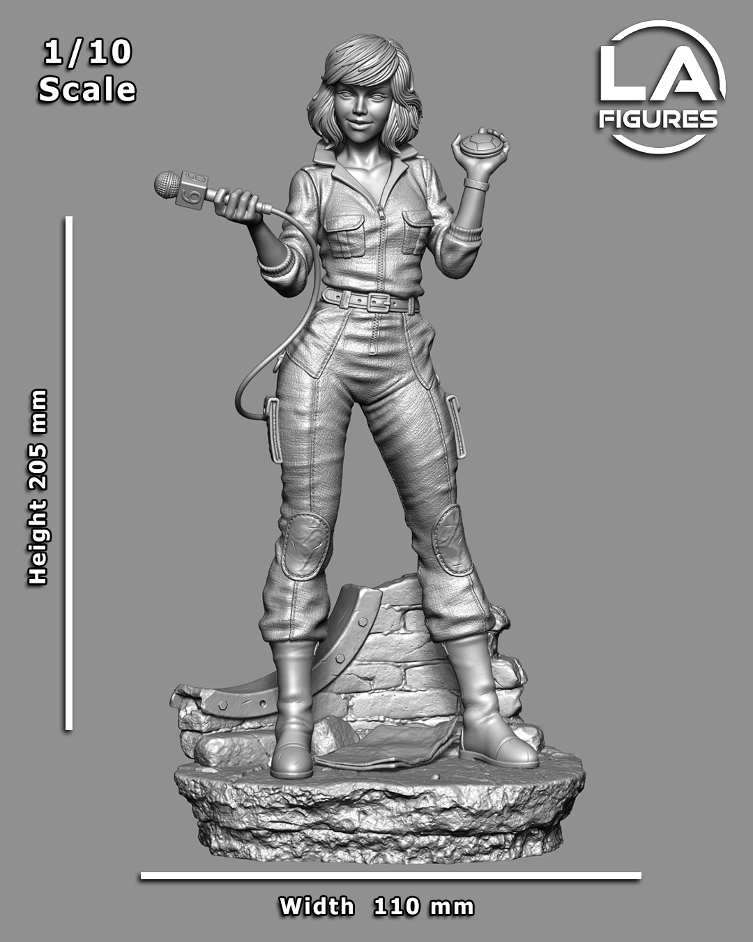 April O'Neil (TMNT) Statue - Fan Art 10 Scale (210mm) 3D Print Kit