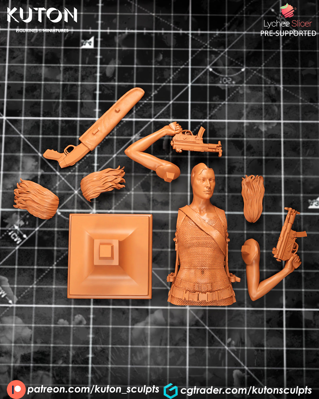 Alice (Resident Evil) - 3D Printed Fan Art - Full Figure (Kuton)