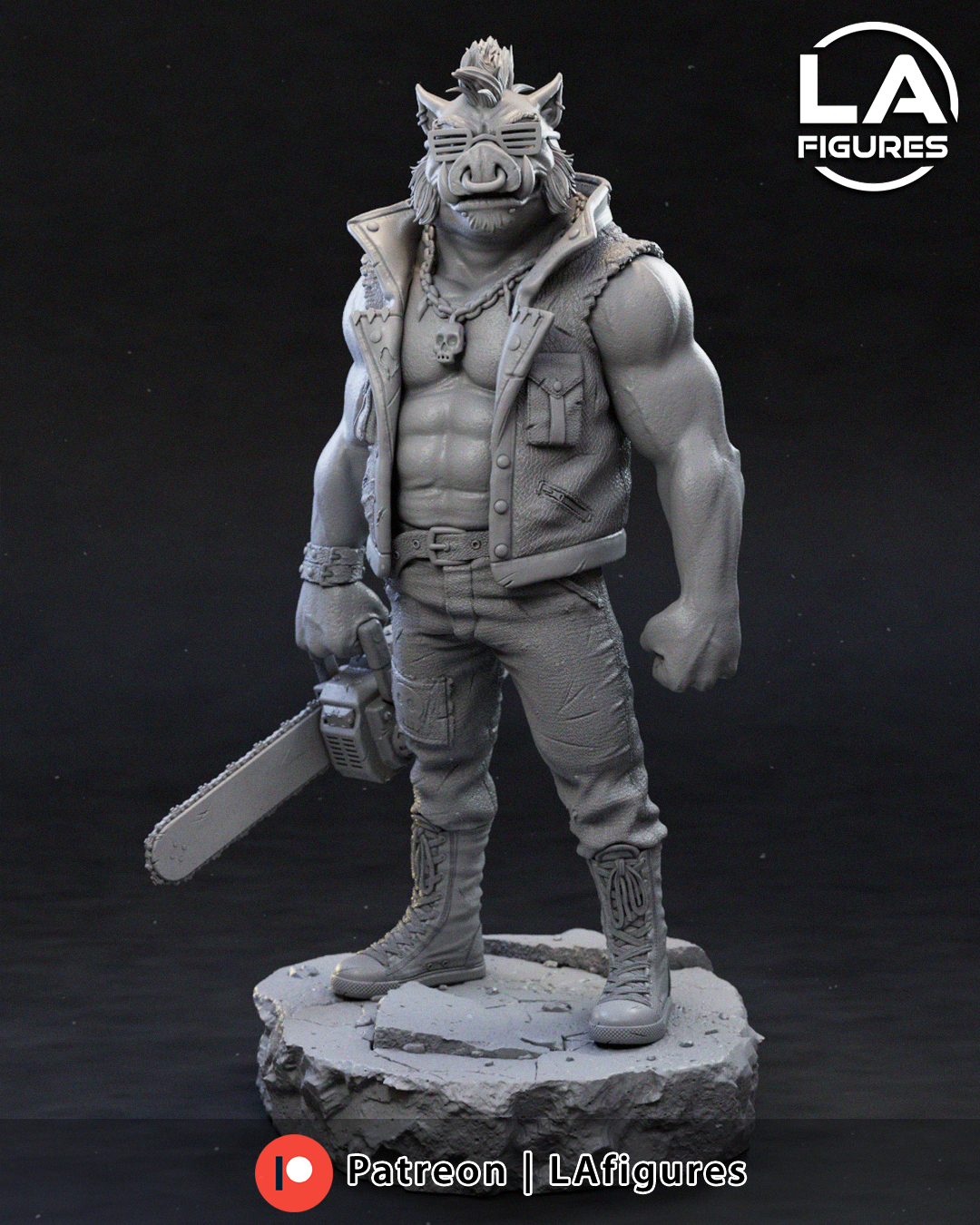 Bebop (TMNT) Statue - Fan Art 10 Scale (205mm) 3D Print Kit