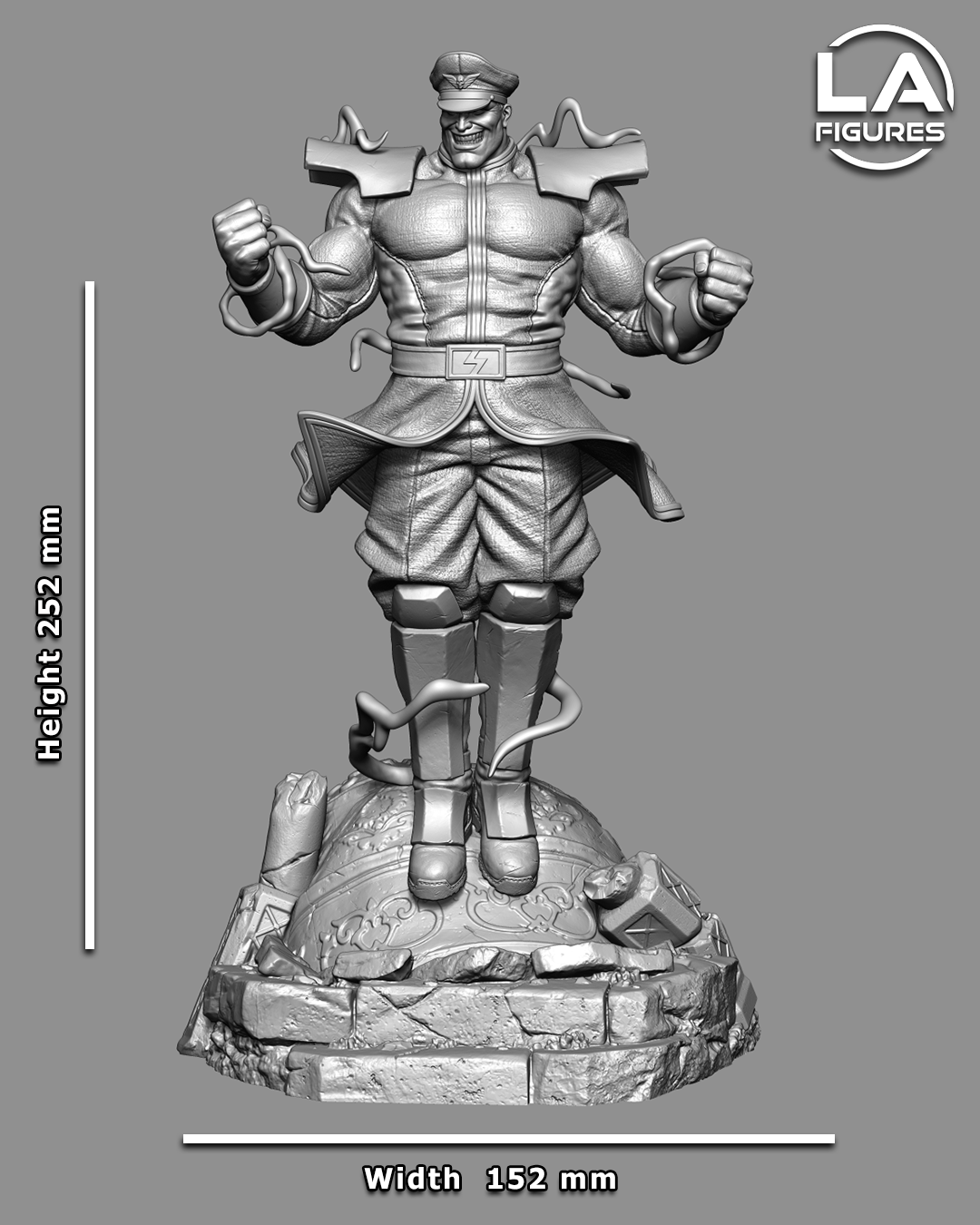 M. Bison (Street Fighter) Statue - Fan Art 10 scale 3D Print Kit