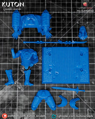 Conan the Destroyer 3D Printed Model - Unpainted and Unassembled