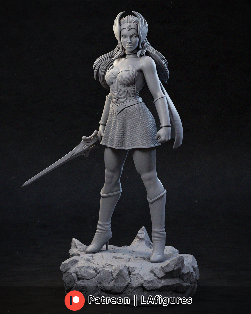 She-ra (He-Man) Statue - Fan Art 10 or 12 scale 223mmmm - 3D Print