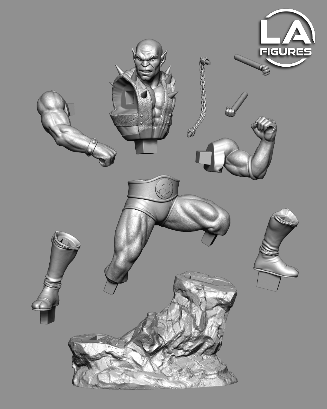 Panthero (Thundercats) Statue - 209mm - 3D Print Fan Art