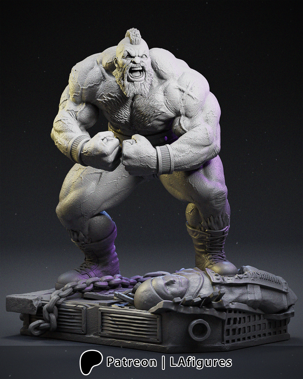 Zangief (Street Fighter) Statue - Fan Art 10 scale 3D Print Kit