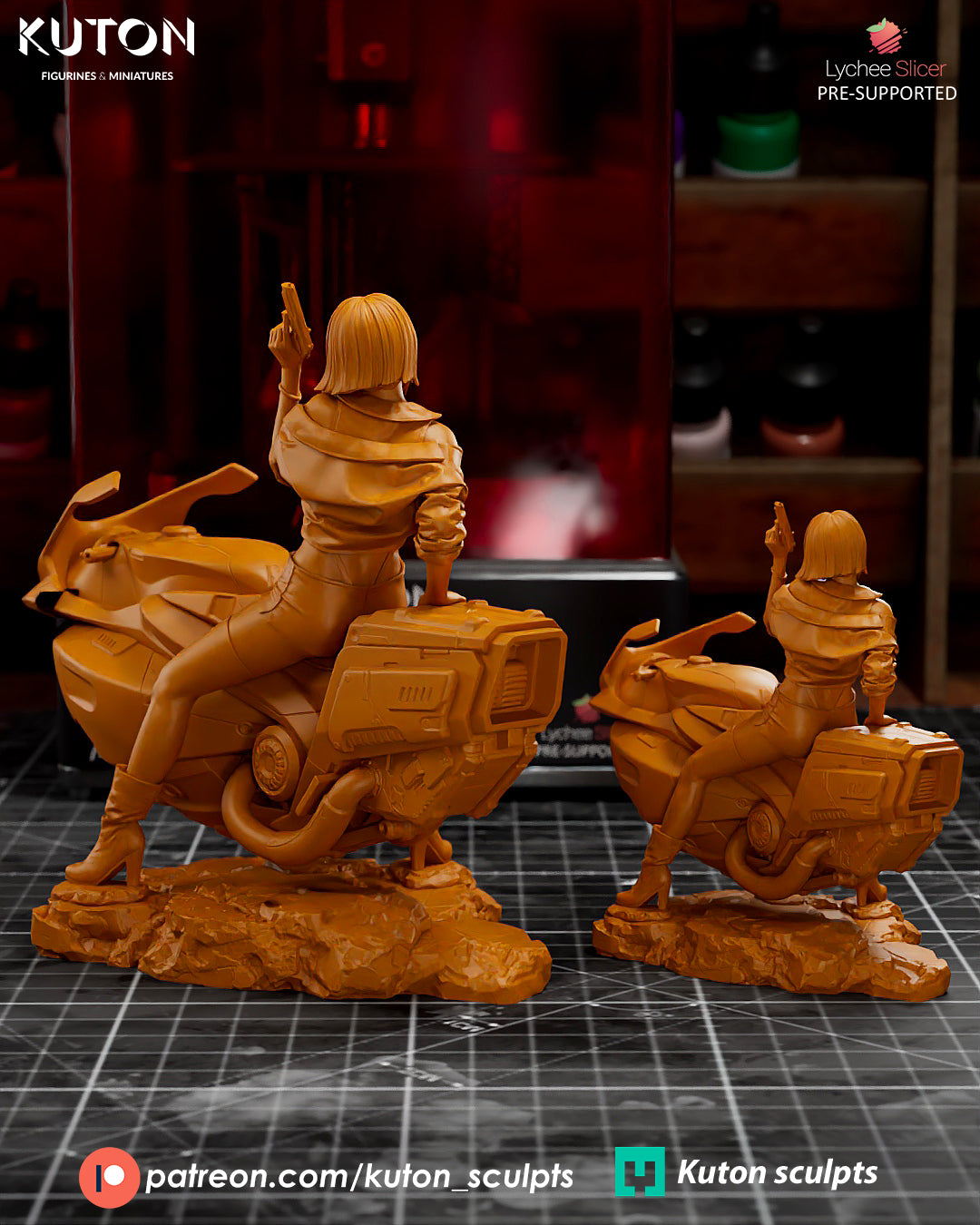 Faye Valentine 3D Printed Statue 1:10 Scale &  Miniature