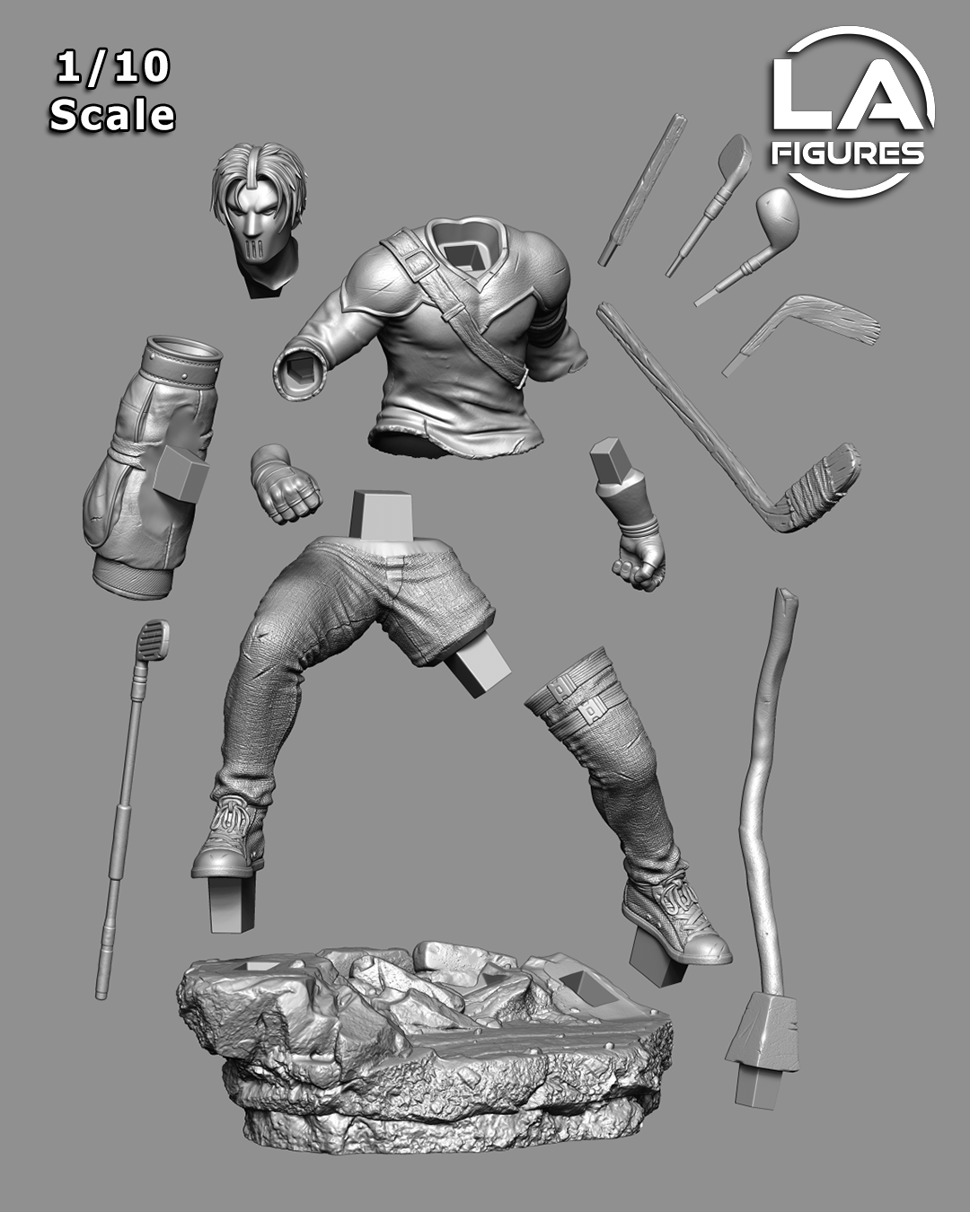 Casey Jones (TMNT) Statue - Fan Art 10 Scale (205mm) 3D Print Kit