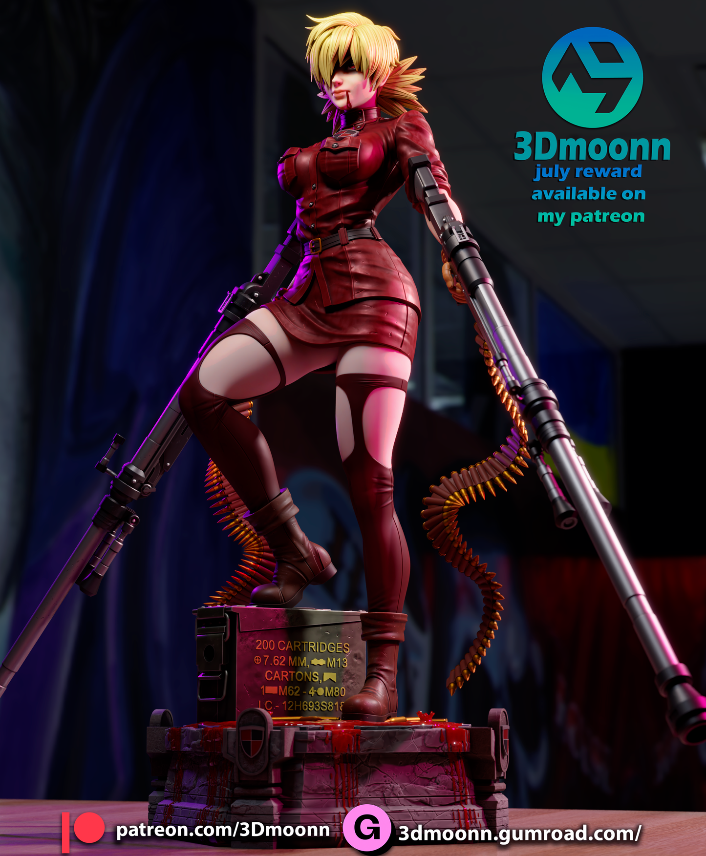 Seras Victoria (Hellsing) - 3d Printed 1:6 model kit