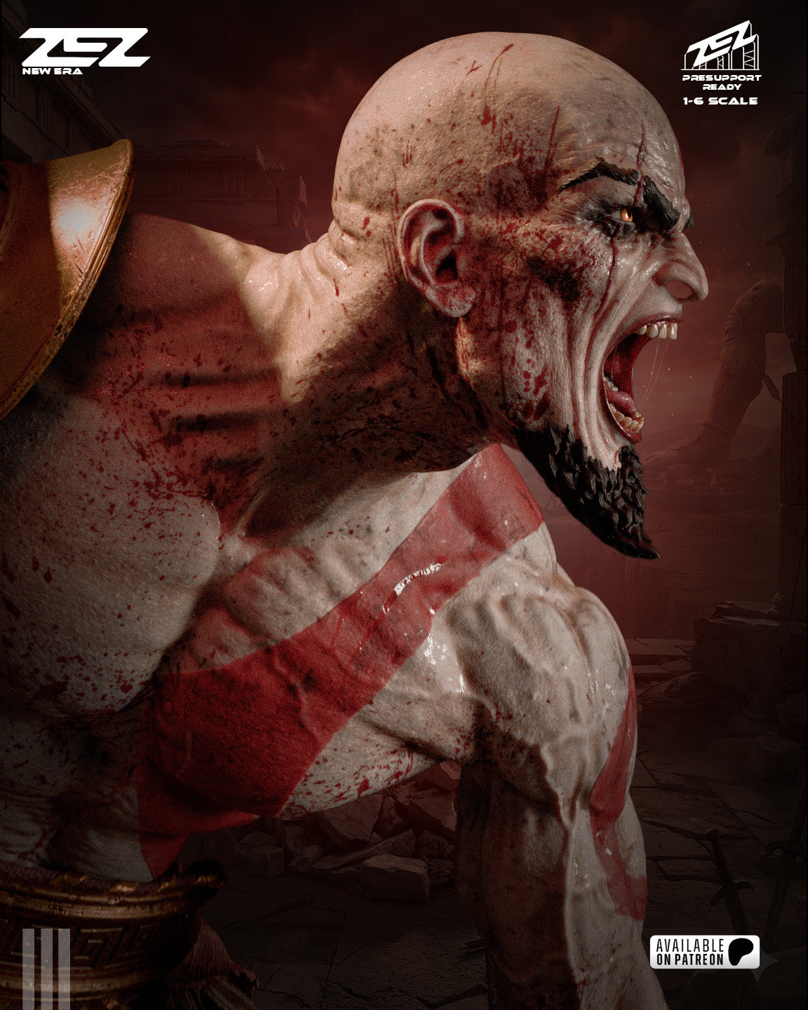 Kratos (ZEZ) - 3D Printed Fan Art Model Kit