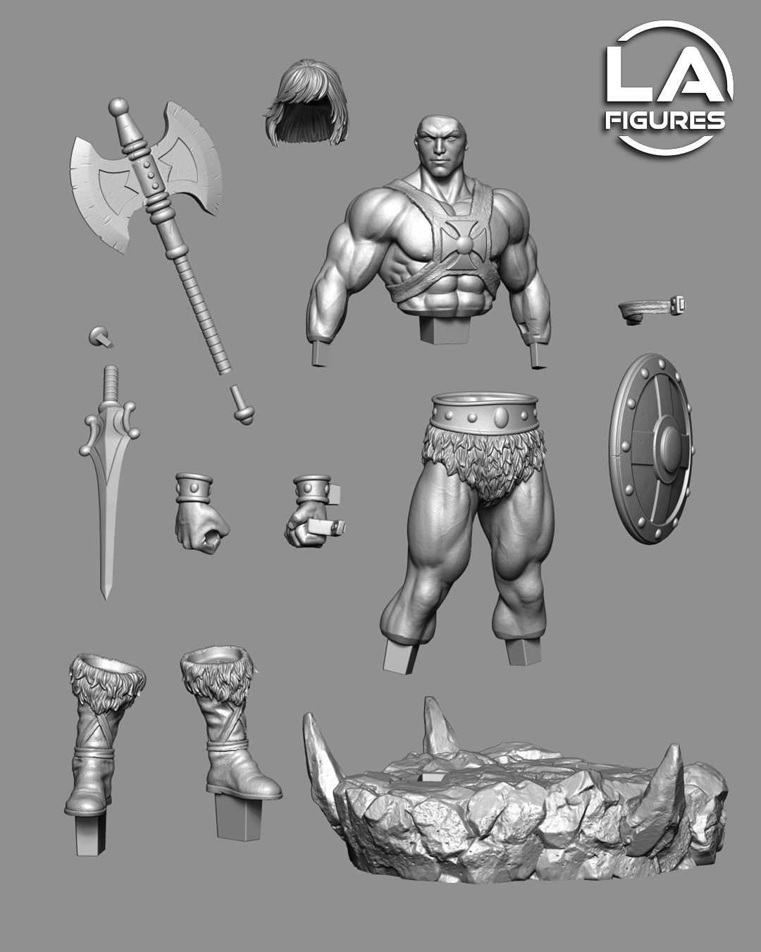 He-Man Statue (Fan Art) 10 or 12 scale 220mm - 3D Print
