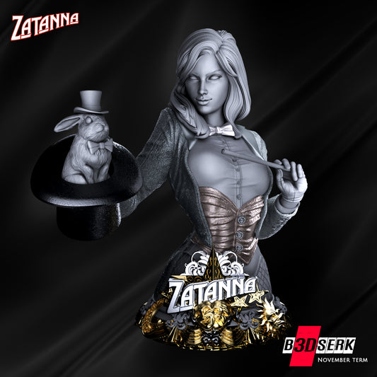 Zatanna (DC) Bust Fan Art  - 3D Printed - 1/4 to 1/10 Scale