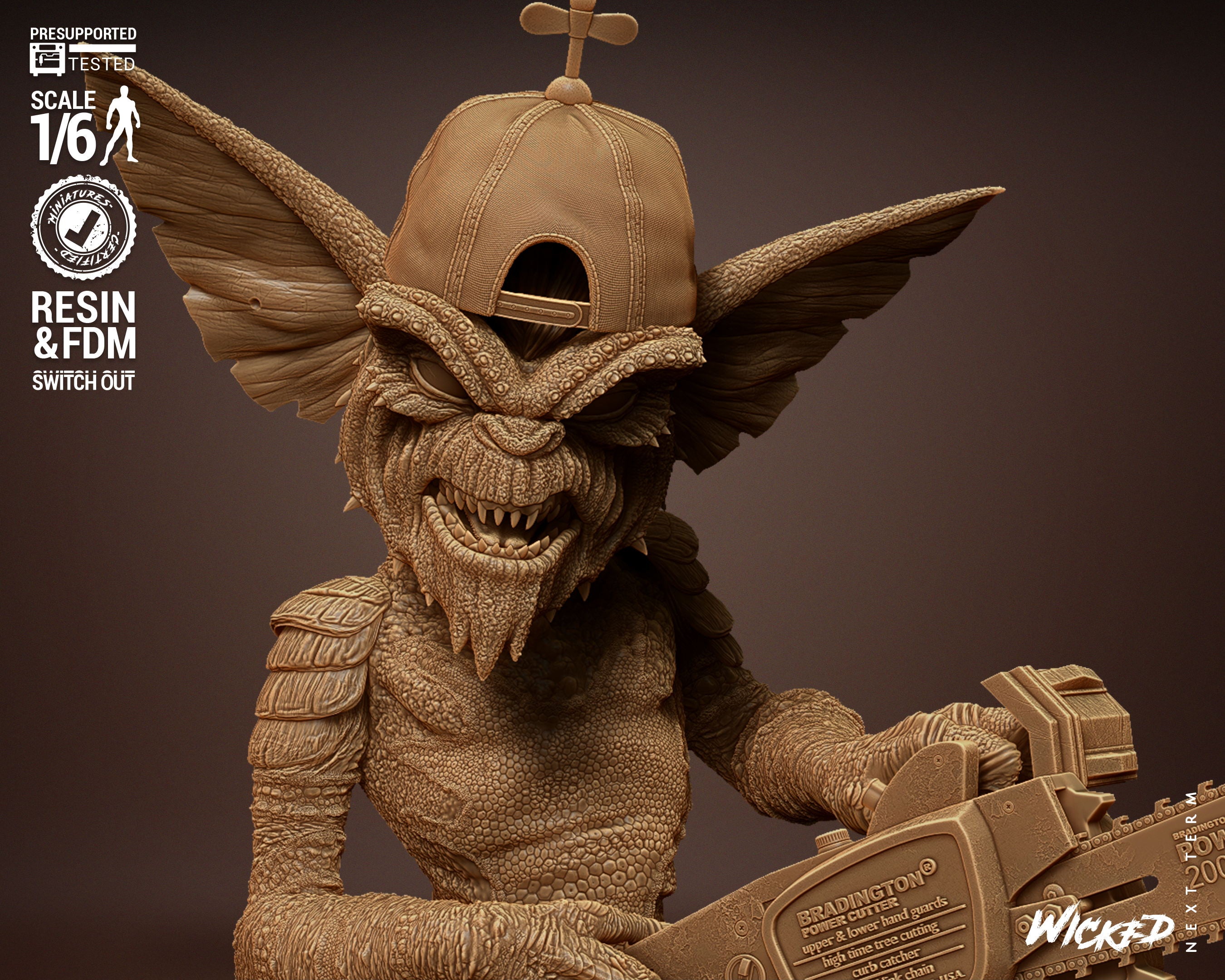 Gremlins Stripe 3D Printed Model Kit - 154mm 6 scale