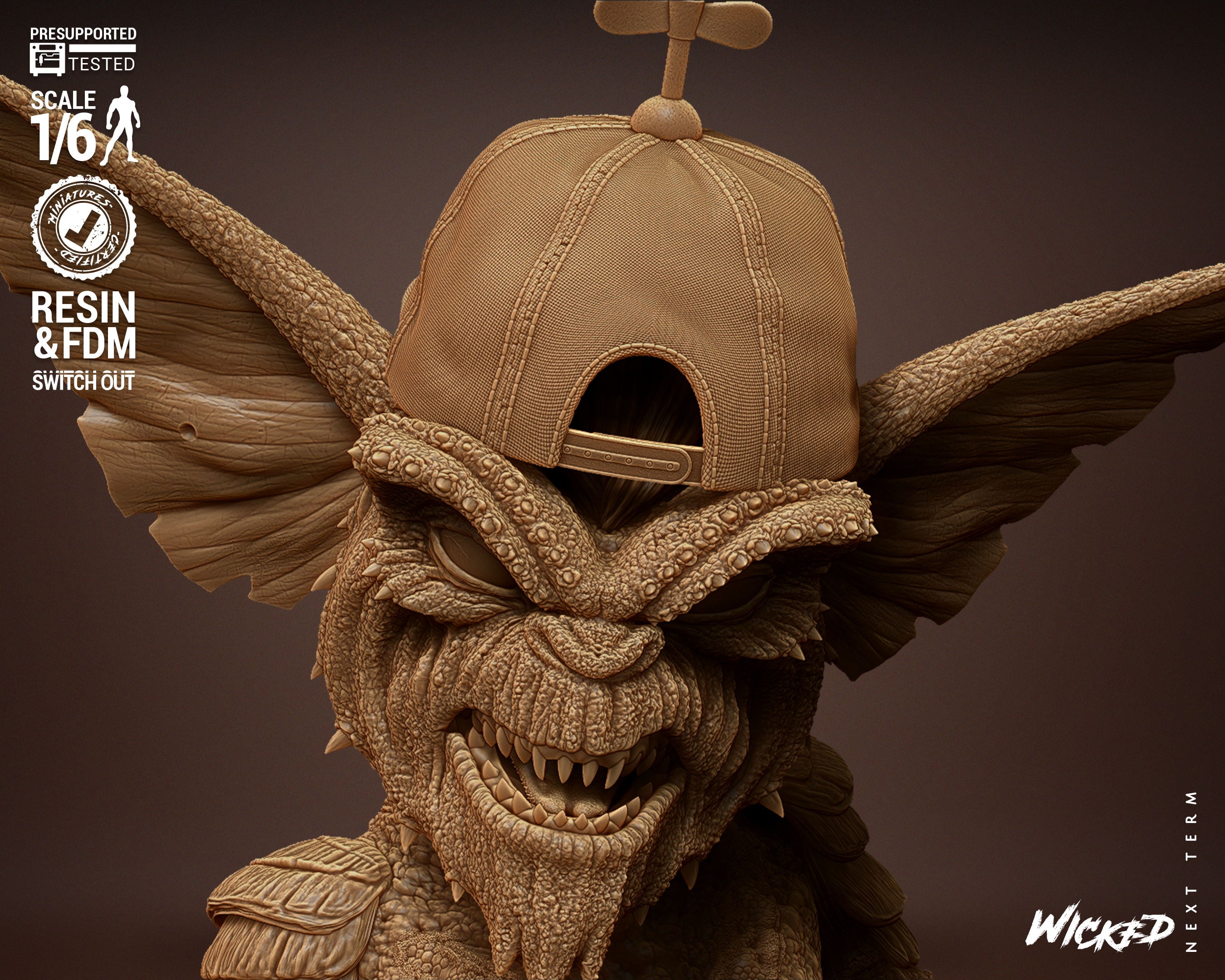 Gremlins Stripe 3D Printed Model Kit - 154mm 6 scale