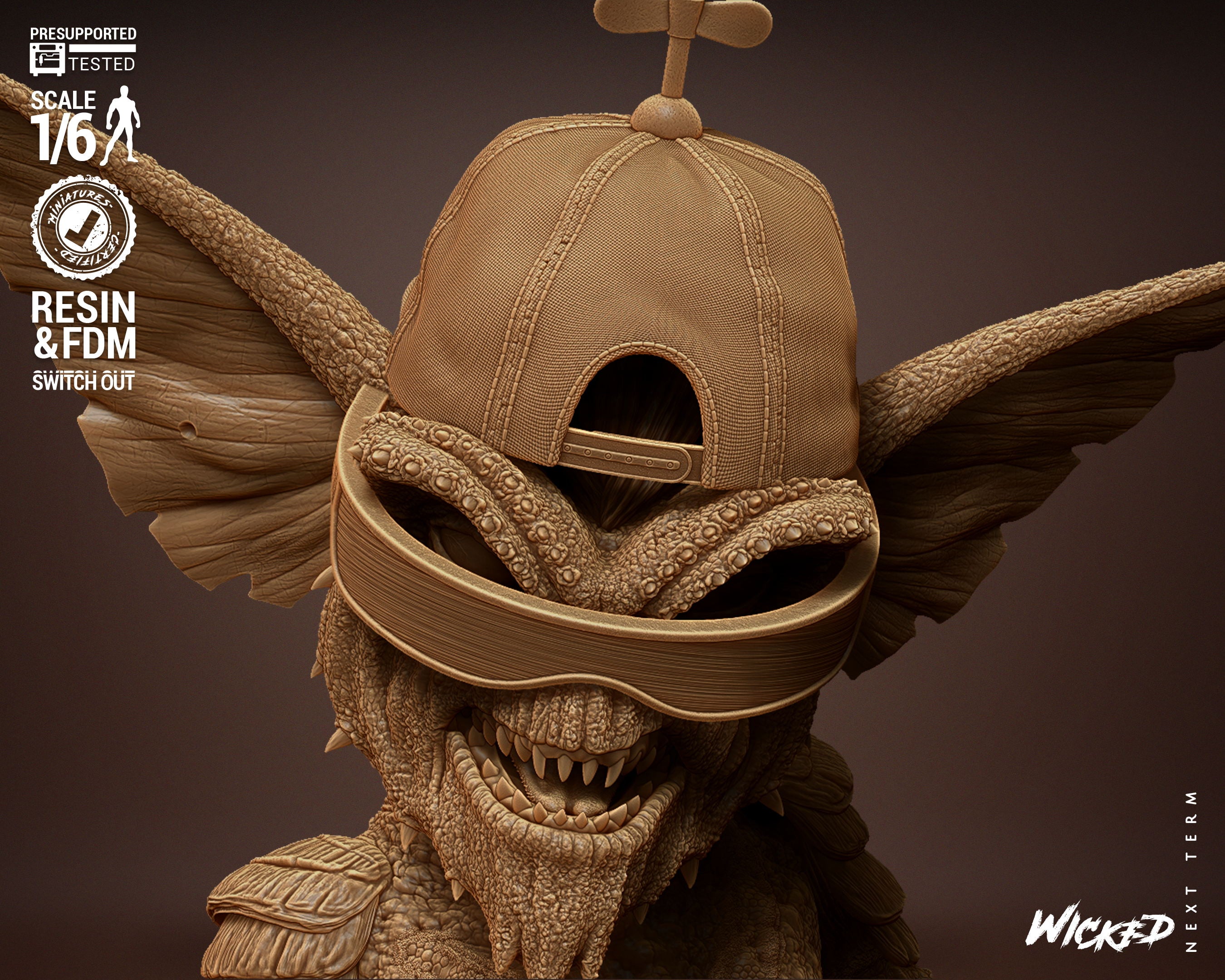 Gremlins Stripe 3D Printed Model Kit - 154mm 6 scale