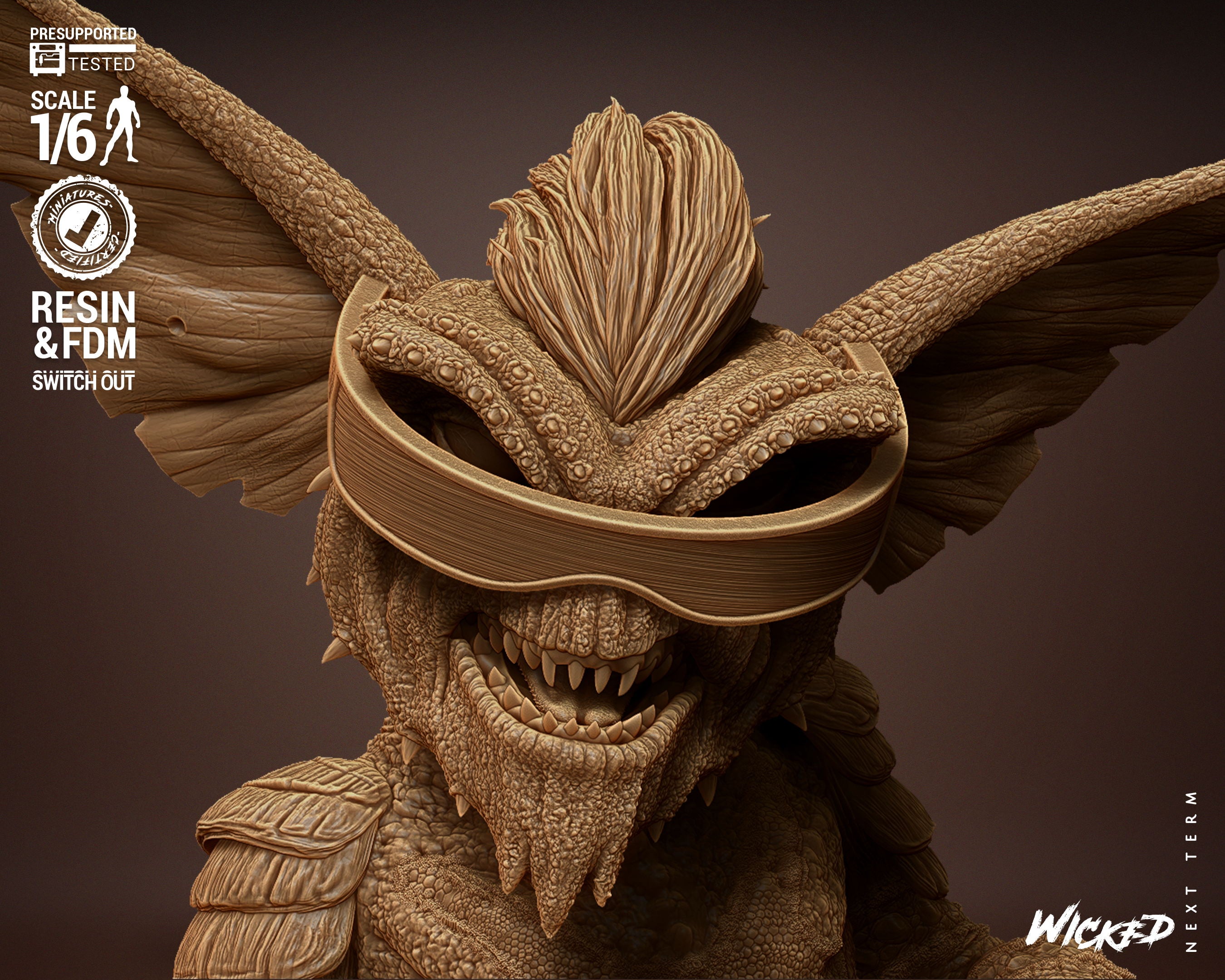 Gremlins Stripe 3D Printed Model Kit - 154mm 6 scale