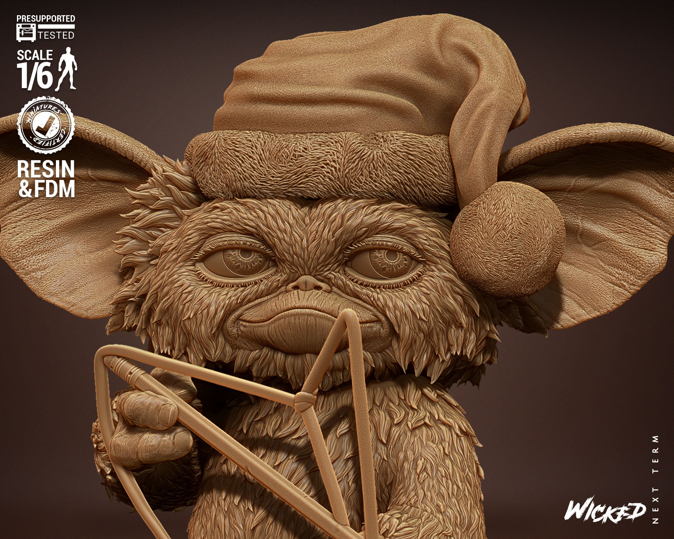 Gremlins Gizmo 3D Printed Model Kit - 105mm 6 scale / 12 scale