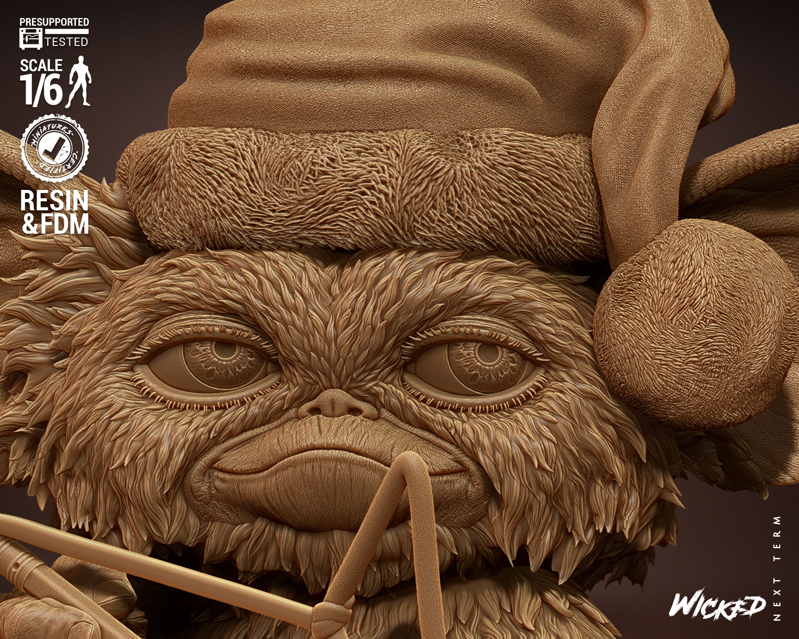 Gremlins Gizmo 3D Printed Model Kit - 105mm 6 scale / 12 scale