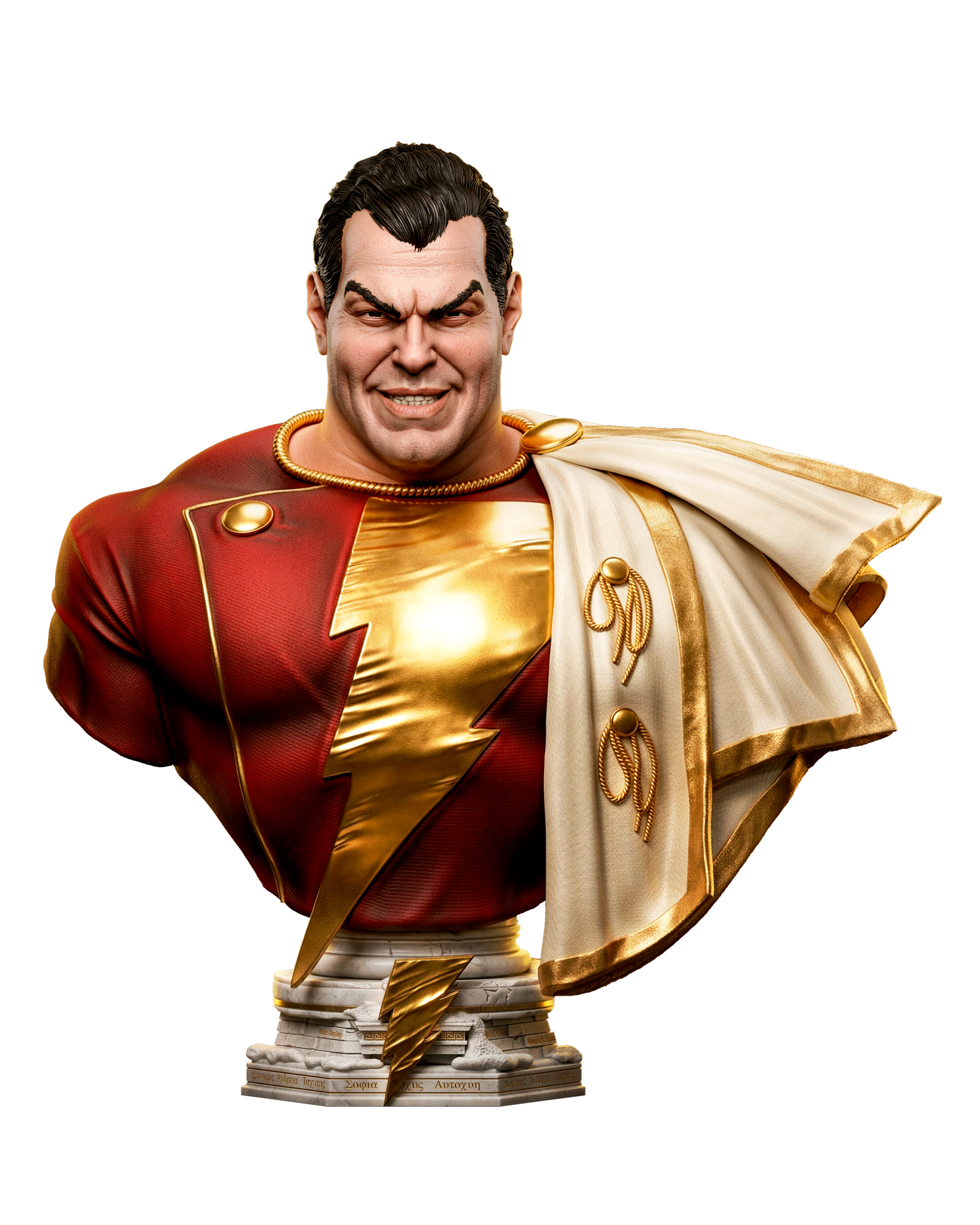 Shazam Bust - 8 and 4 Scale 3D Printed Model kit