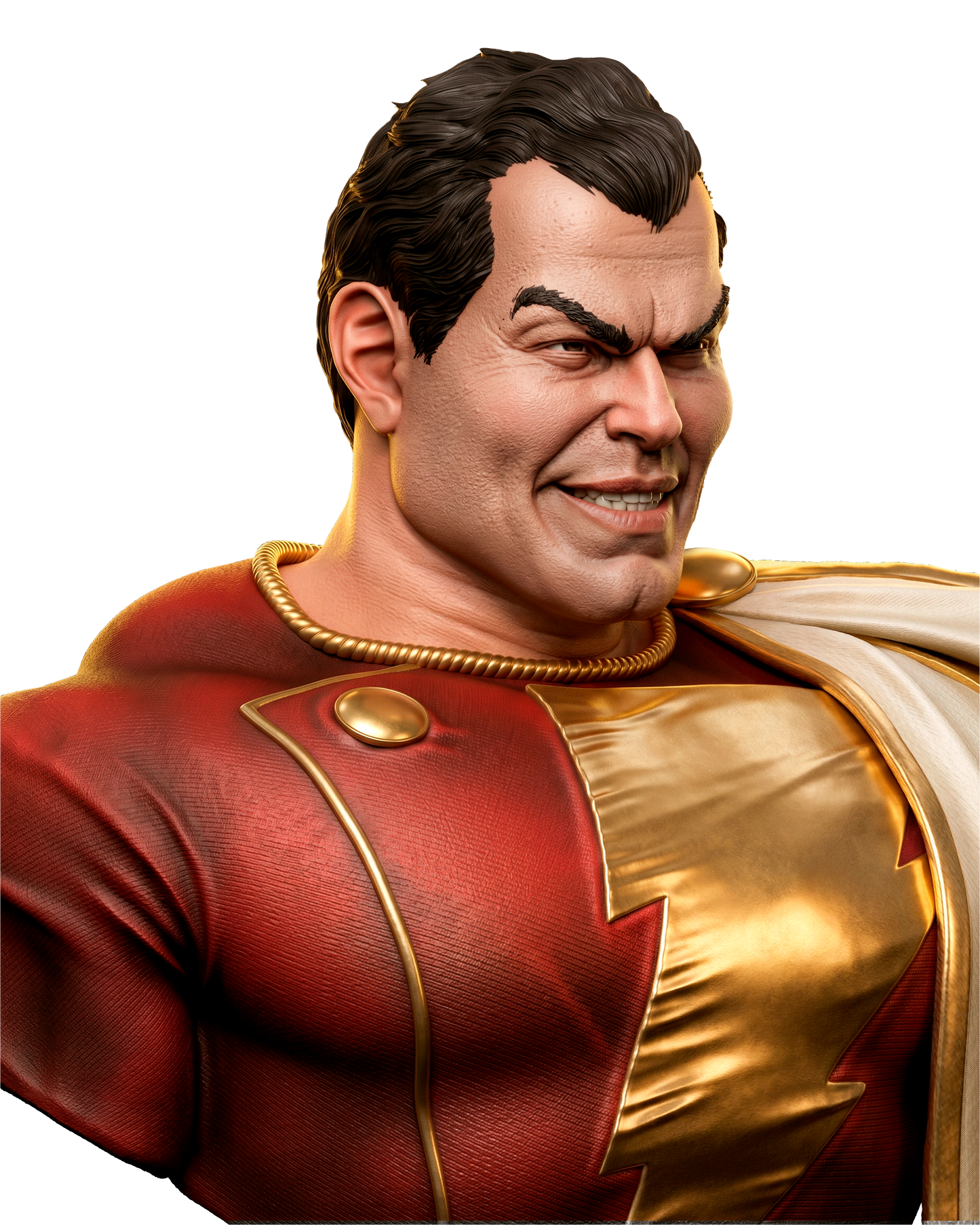 Shazam Bust - 8 and 4 Scale 3D Printed Model kit