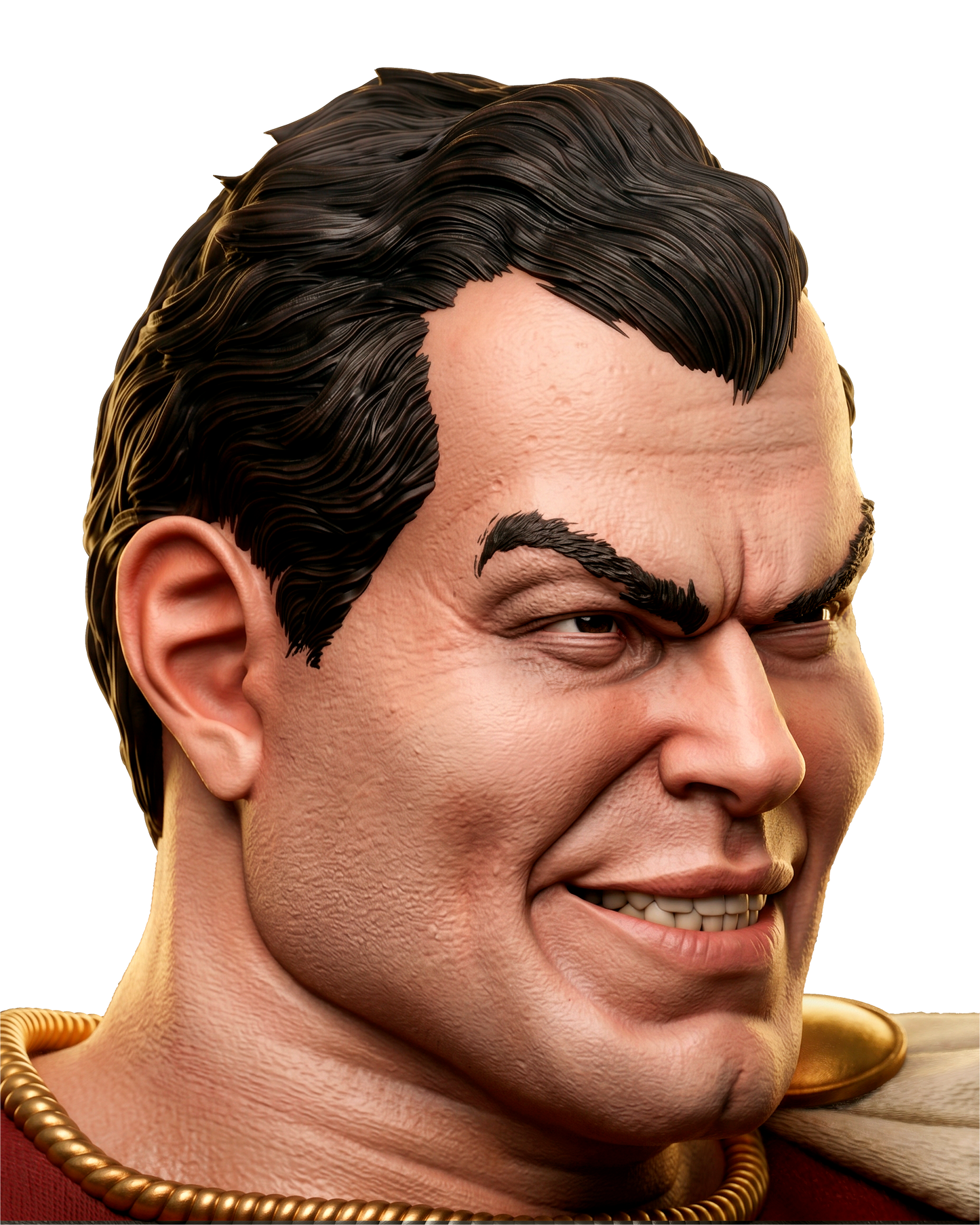 Shazam Bust - 8 and 4 Scale 3D Printed Model kit